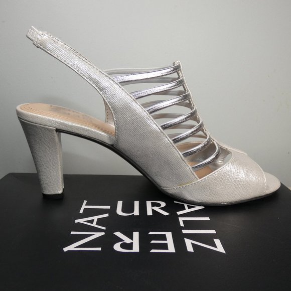 Naturalizer Womens Vanity Open Toe Slip On Slingback Heels 8 - Picture 3 of 14